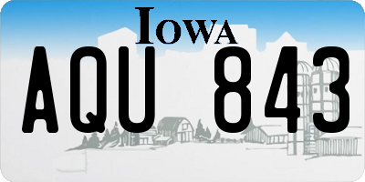 IA license plate AQU843