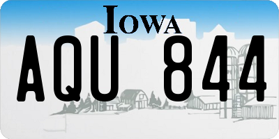IA license plate AQU844