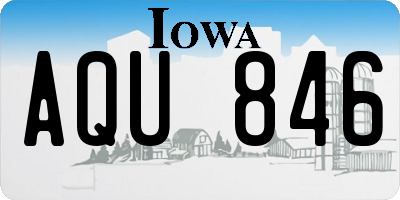 IA license plate AQU846