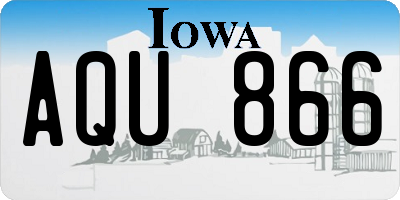 IA license plate AQU866