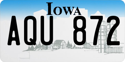 IA license plate AQU872