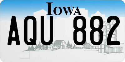 IA license plate AQU882