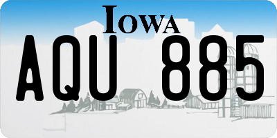 IA license plate AQU885