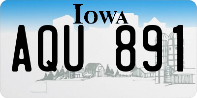 IA license plate AQU891