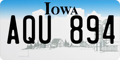 IA license plate AQU894