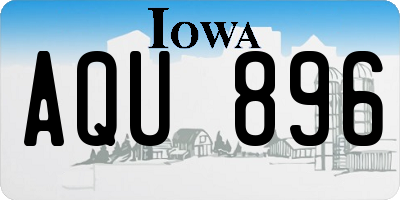 IA license plate AQU896