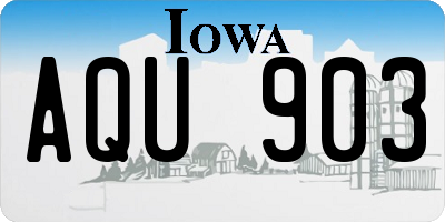 IA license plate AQU903