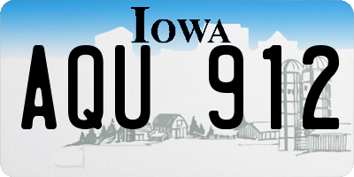 IA license plate AQU912