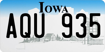 IA license plate AQU935