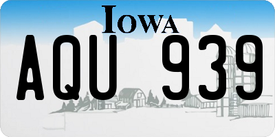 IA license plate AQU939