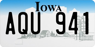 IA license plate AQU941
