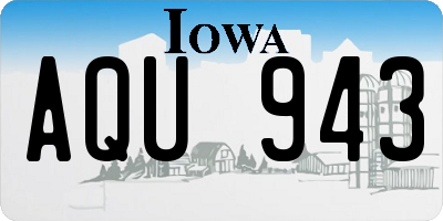 IA license plate AQU943