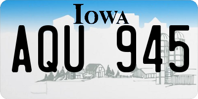 IA license plate AQU945