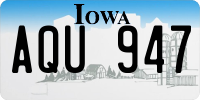 IA license plate AQU947