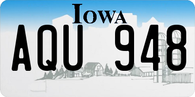 IA license plate AQU948