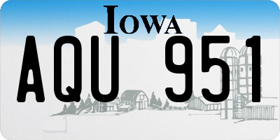 IA license plate AQU951