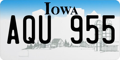 IA license plate AQU955