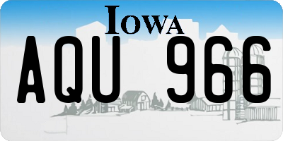 IA license plate AQU966