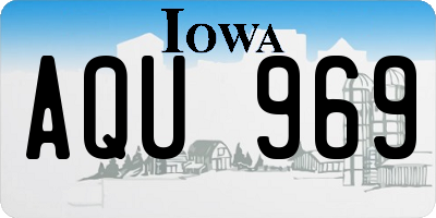 IA license plate AQU969