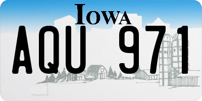 IA license plate AQU971