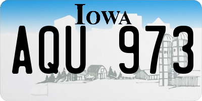 IA license plate AQU973