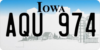 IA license plate AQU974