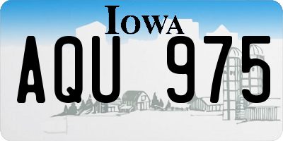 IA license plate AQU975