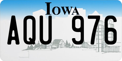 IA license plate AQU976