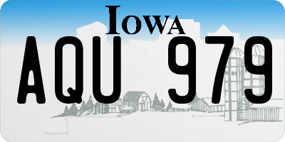 IA license plate AQU979