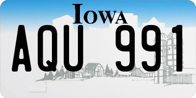 IA license plate AQU991