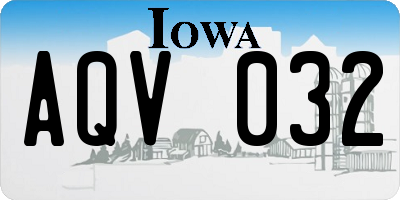 IA license plate AQV032