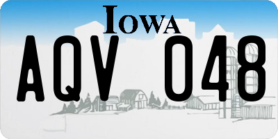 IA license plate AQV048