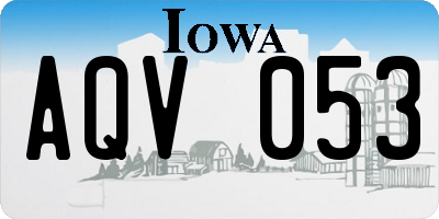 IA license plate AQV053