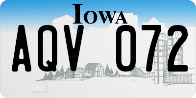 IA license plate AQV072