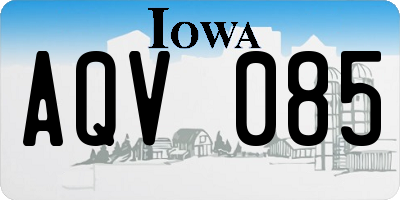 IA license plate AQV085