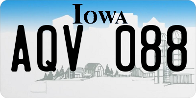 IA license plate AQV088