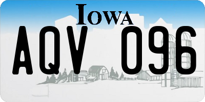 IA license plate AQV096