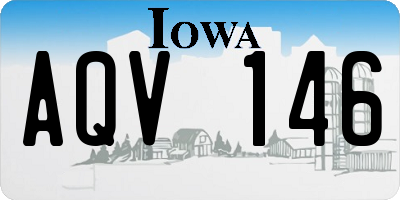 IA license plate AQV146