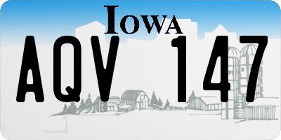 IA license plate AQV147