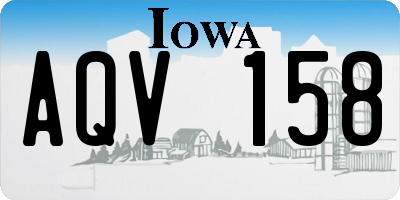 IA license plate AQV158