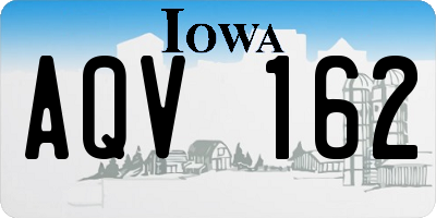 IA license plate AQV162