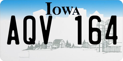 IA license plate AQV164