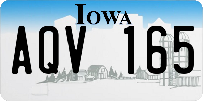 IA license plate AQV165