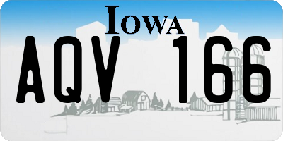 IA license plate AQV166