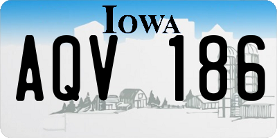 IA license plate AQV186