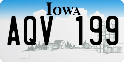 IA license plate AQV199