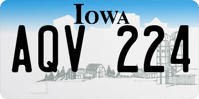 IA license plate AQV224