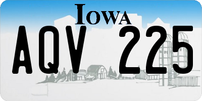 IA license plate AQV225