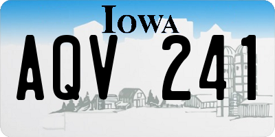 IA license plate AQV241