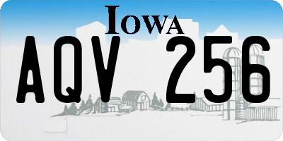 IA license plate AQV256